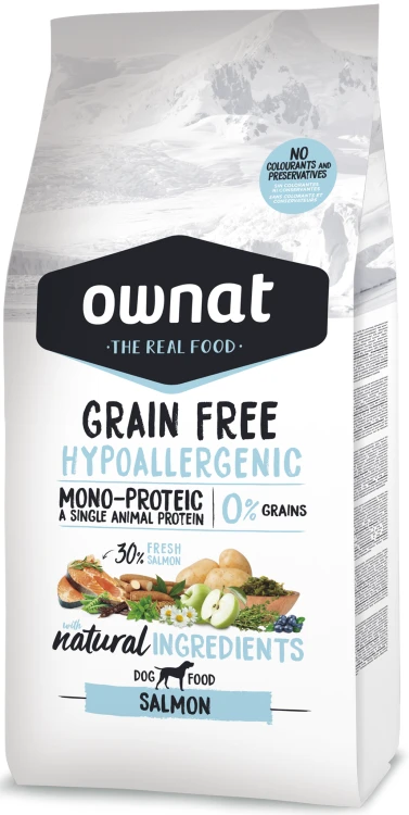 Ownat Hypo Dog Monoproteinowe Bezzbożowe Danie ze Świeżego Łososia 3 kg