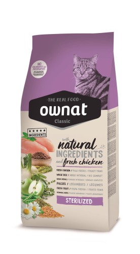 Ownat Classic Cat Sterilized Karma Bogata w Świeżego Kurczaka 1.5 kg