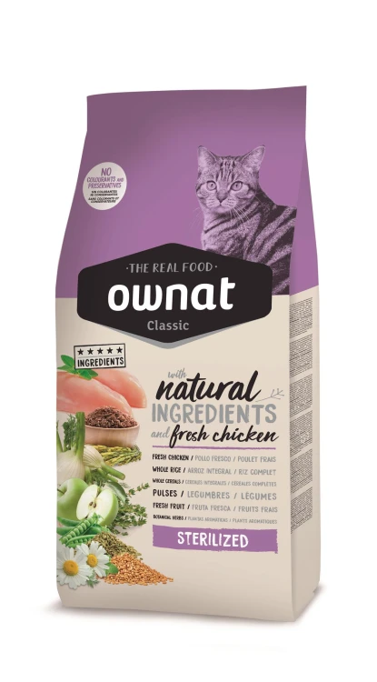 Ownat Classic Cat Sterilized Karma Bogata w Świeżego Kurczaka 1.5 kg