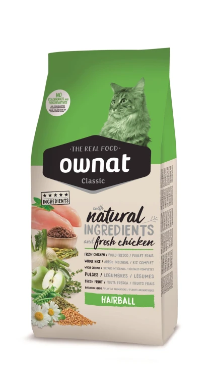 Ownat Classic Cat Hairball Karma Bogata w Świeżego Kurczaka 1.5 kg