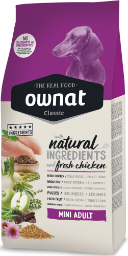 Ownat Classic Dog Mini Adult Karma Bogata w Świeżego Kurczaka 1,5 kg