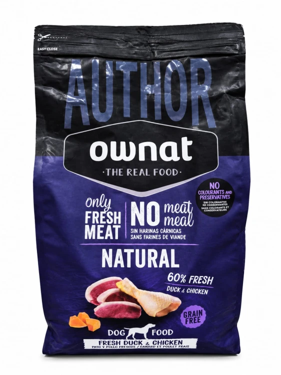 Ownat Author Dog Adult Świeża Kaczka i Kurczak (100% Świeżego Mięsa) 3kg