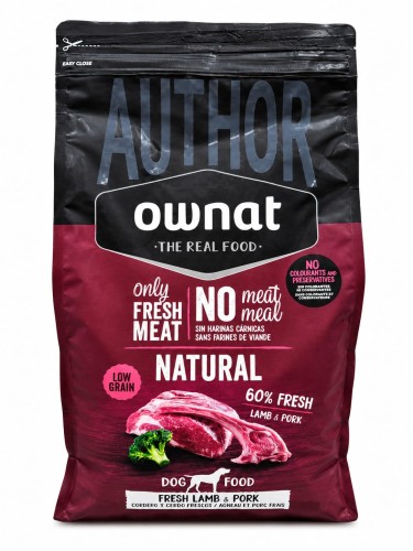 Ownat Author Dog Adult Świeża Jagnięcina i Wieprzowina (100% Świeżego Mięsa) 3kg