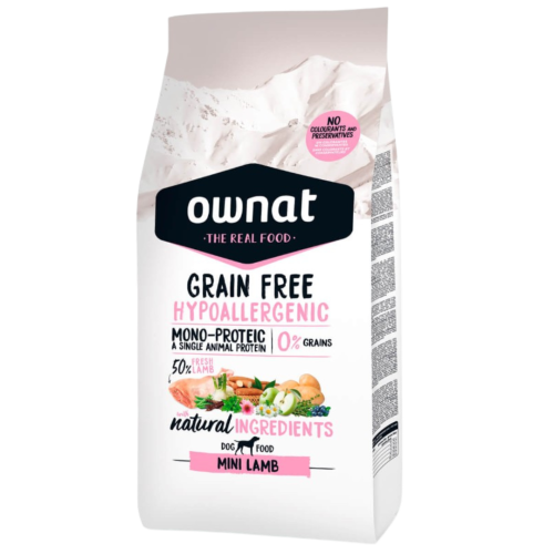 Ownat Hypo Dog Mini Monoproteinowe Bezzbożowe danie ze Świeżej Jagnięciny 3 kg
