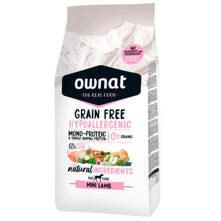 Ownat Hypo Dog Mini Monoproteinowe Bezzbożowe danie ze Świeżej Jagnięciny 3 kg