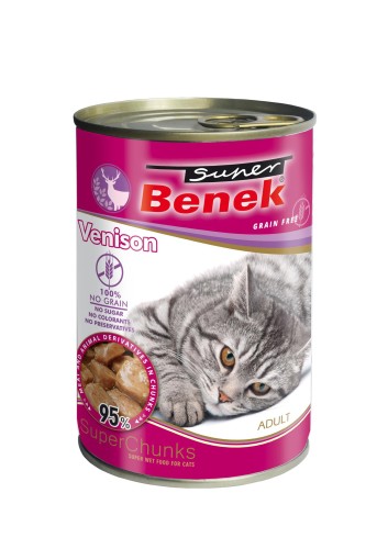 Super Benek KOT bezzbożowe kąski z dziczyzną w sosie 415g