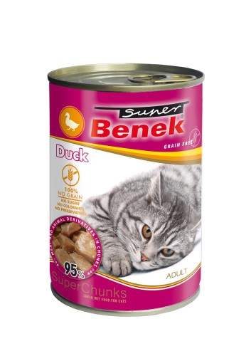 Super Benek KOT bezzbożowe kąski z kaczką w sosie 415g
