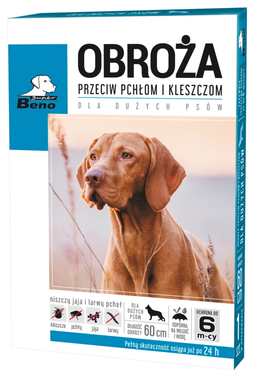 SUPER BENO - obroża przeciw pchłom i kleszczom dla dużych psów